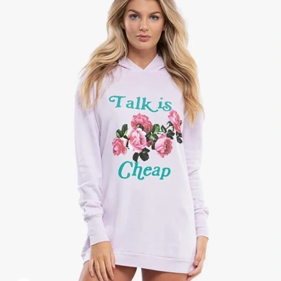 Wildfox TALK IS CHEAP REBEL HOODIE 🌹 - Picture 1 of 10